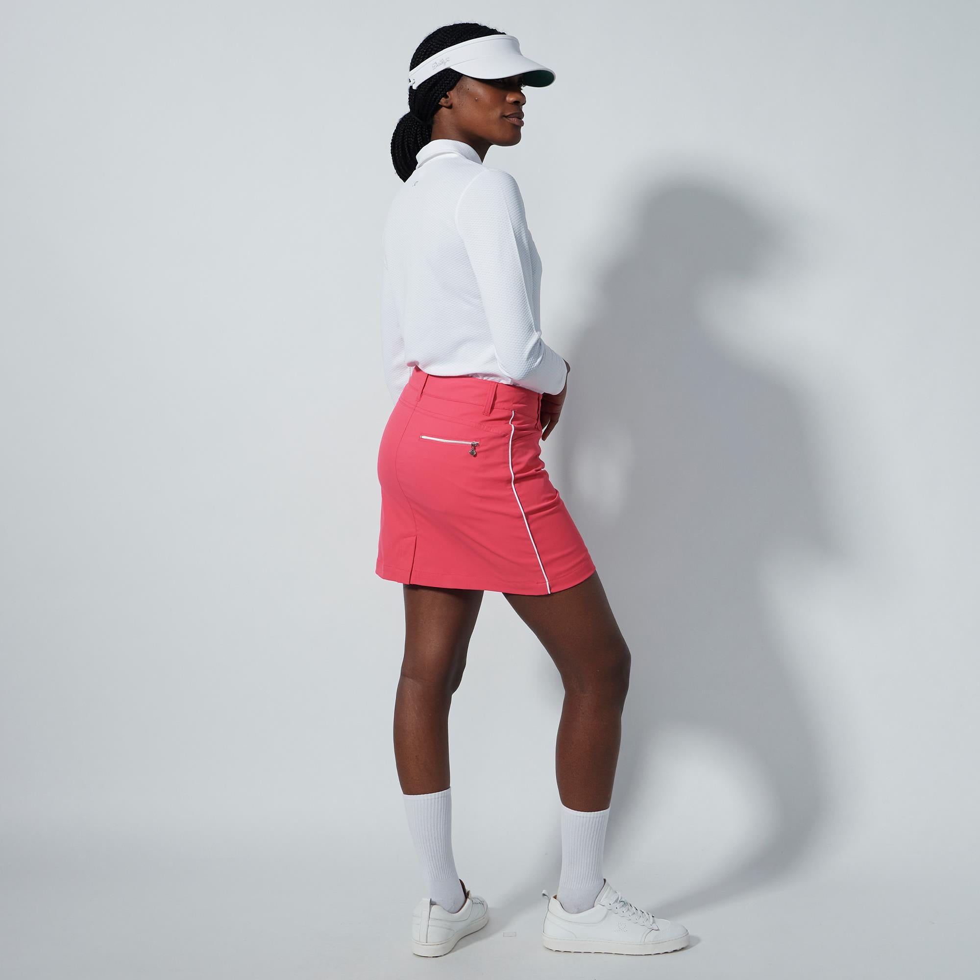 Daily Sports Glam Ladies Golf Skort Intense Coral 45CM